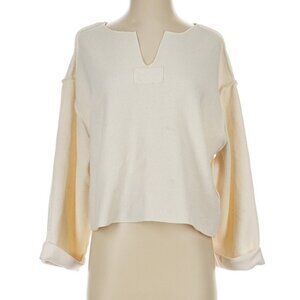 Urban Outfitters Cream Oversized Ribbed Sweater Top